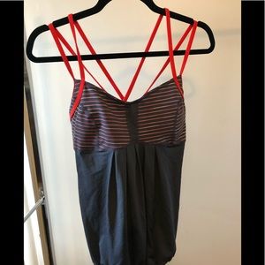 Zella - size L - grey and orange running tank top